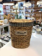 BEJ HASIR OVAL ÇAMAŞIR SEPETİ 54CM