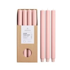 EL YAPIMI İTALYAN ŞAMDAN MUMU PEMBE 30CM