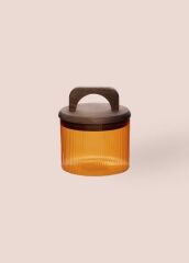 AKASYA AMBER KULPLU CAM KAVANOZ 350ML