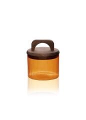 AKASYA AMBER KULPLU CAM KAVANOZ 350ML