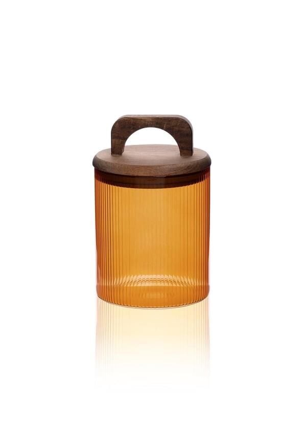 AKASYA AMBER KULPLU CAM KAVANOZ 700ML