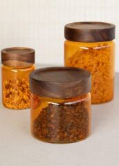 AKASYA AMBER YUVARLAK CAM KAVANOZ 500ML