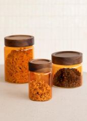 AKASYA AMBER YUVARLAK CAM KAVANOZ 850ML