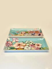 FULL BLOOM 2'Lİ DİKDÖRTGEN SUNUM TABAK 26,5CM
