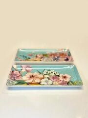 FULL BLOOM 2'Lİ DİKDÖRTGEN SUNUM TABAK 26,5CM