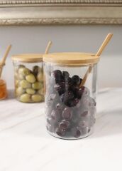 BAMBU KAPAKLI CAM KAVANOZ 550ML