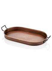BAKIR OVAL GALVENİZ TEPSİ 66CM