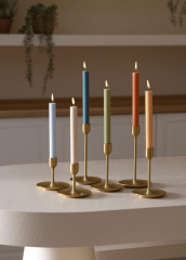 EL YAPIMI İTALYAN ŞAMDAN MUMU FISTIK YEŞİLİ 20CM