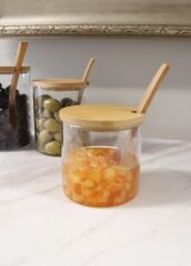 BAMBU KAPAKLI CAM KAVANOZ 350ML