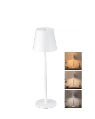 ŞAPKALI BEYAZ LEDLİ MASA LAMBASI 38CM