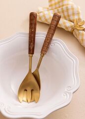 WOOD 2'Lİ SALATA SERVİS TAKIMI