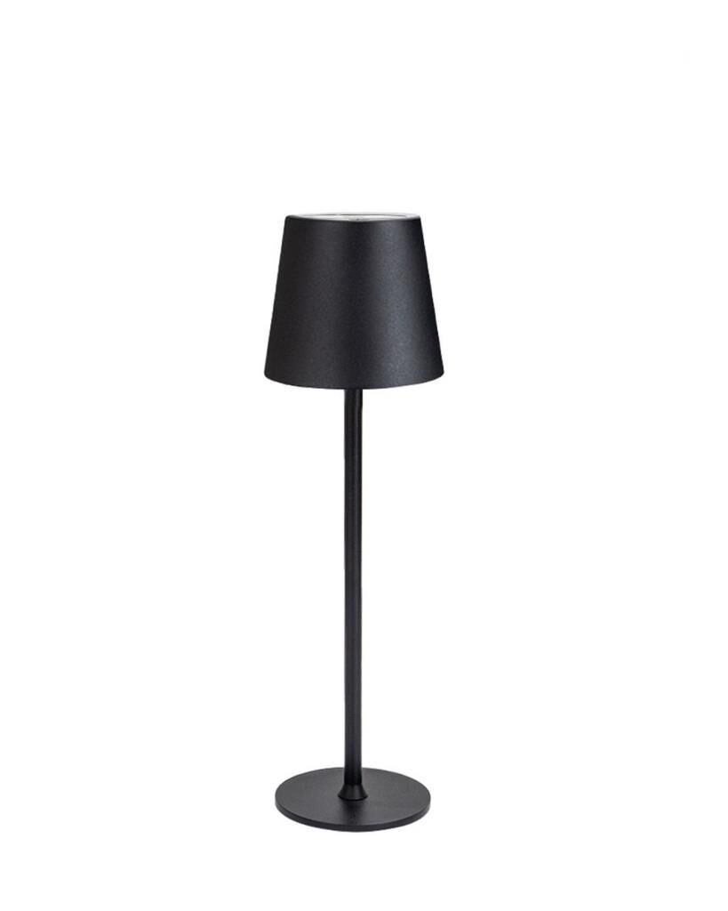 ŞAPKALI SİYAH LEDLİ MASA LAMBASI 38CM