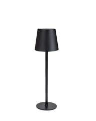 ŞAPKALI SİYAH LEDLİ MASA LAMBASI 38CM