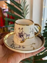 ÇİÇEK DESEN 6 KİŞİLİK TÜRK KAHVESİ FİNCANI