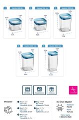 SEOUL KURU GIDA SAKLAMA KAPLARI 5'Lİ SET