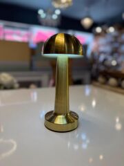 ALTIN MANTAR MODEL LEDLİ MASA LAMBASI 21CM