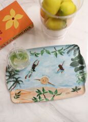 BEACH KAYDIRMAZ TEPSİ 37X25CM