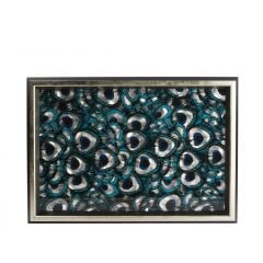PEACOCK GÜMÜŞ TEPSİ 33X48CM
