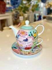 FULL BLOOM BİTKİ ÇAYI DEMLİĞİ VE ÇAY FİNCANI