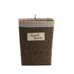 HASIR KAHVE DİKDÖRTGEN ÇAMASIR SEPETİ 49CM