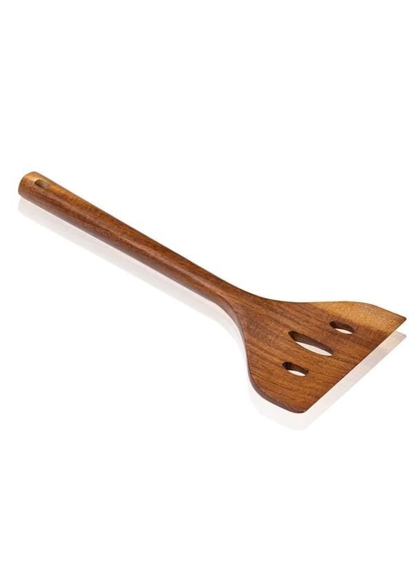 NATURA AKASYA DELİKLİ SPATULA 34X10CM