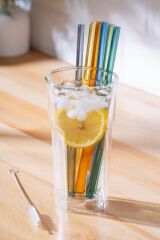 RENKLİ CAM 6 PARÇA PİPET VE TEMİZLEME ÇUBUĞU