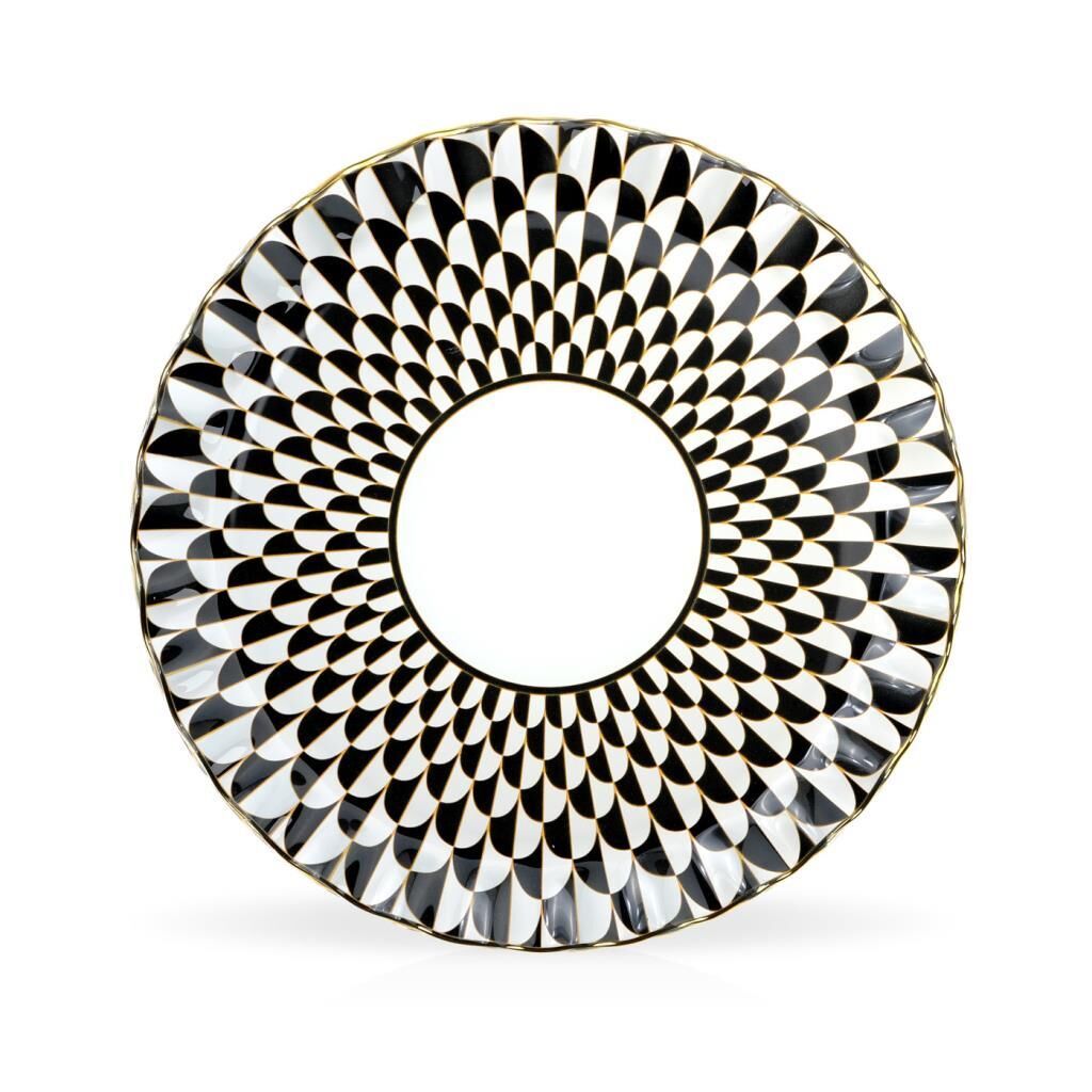 DESTİNA SİYAH TEKLİ SERVİS TABAK 26CM