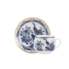 GEYŞA MAVİ TOMBUL TEK KİŞİLİK TÜRK KAHVESİ FİNCANI