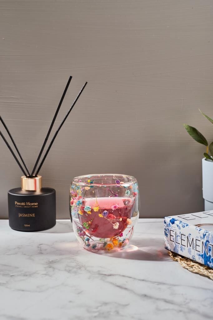 FLOWER ÇİFT CİDARLI BARDAK 250ML