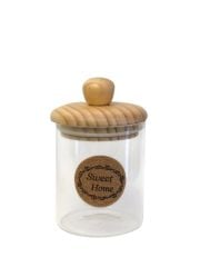 'SWEET HOME' YAZILI BAMBU KAPAKLI KAVANOZ KÜÇÜK