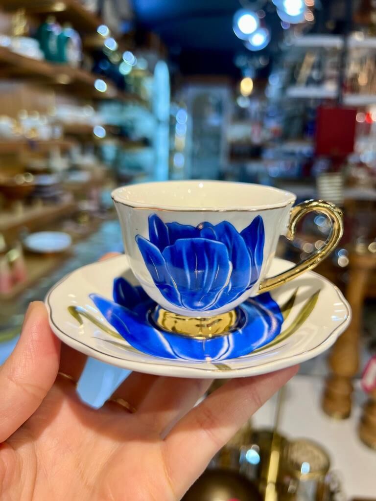 TIFFANY MAVİ TEK KİŞİLİK TÜRK KAHVESİ FİNCANI