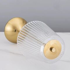 ŞEFFAF ÇİZGİ DESEN ŞARJLI LED MASA LAMBASI