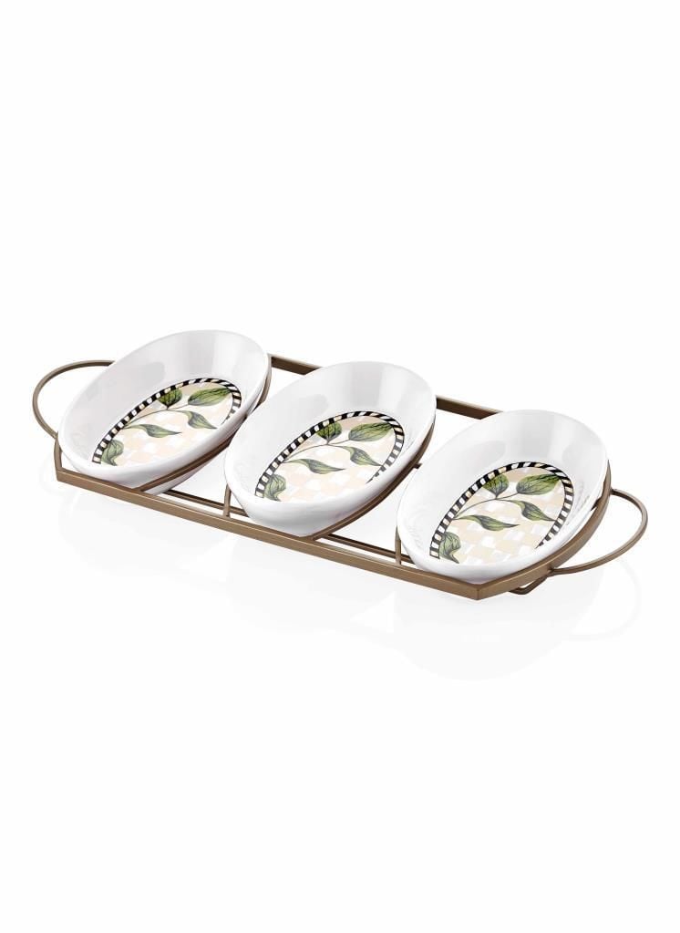 JARDİN FERFORJE 3'LÜ OVAL SERVİS 17CM