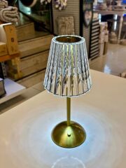 ŞEFFAF TIRTIK  DESEN ŞARJLI LED MASA LAMBASI