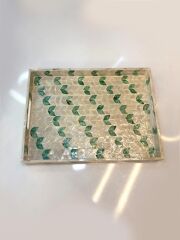 KREM YEŞİL SEDEFLİ DİKDÖRTGEN TEPSİ 40X30CM