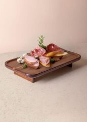 NATURA AKASYA DİKDÖRTGEN AYAKLI SERVİS 38X21X6CM