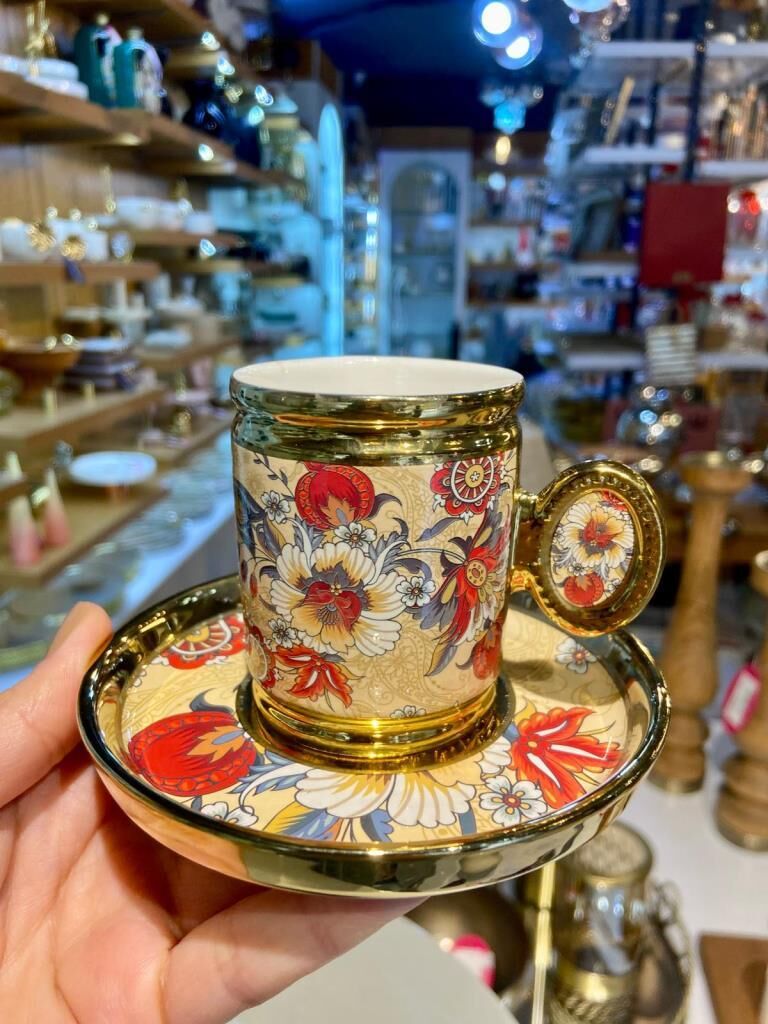 OSKAR KREM TEK KİŞİLİK TÜRK KAHVESİ FİNCANI