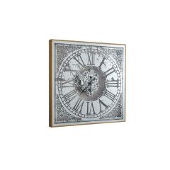 ALTIN ÇARKLI KARE SAAT 80cm