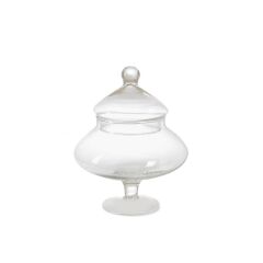 AYAKLI CAM KAVANOZ 12X25CM