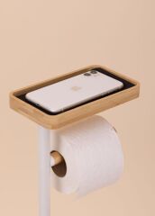 TEPSİLİ TUVALET KAĞIDI STANDI BEYAZ