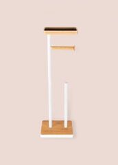 TEPSİLİ TUVALET KAĞIDI STANDI BEYAZ