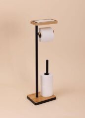 TEPSİLİ TUVALET KAĞIDI STANDI SİYAH