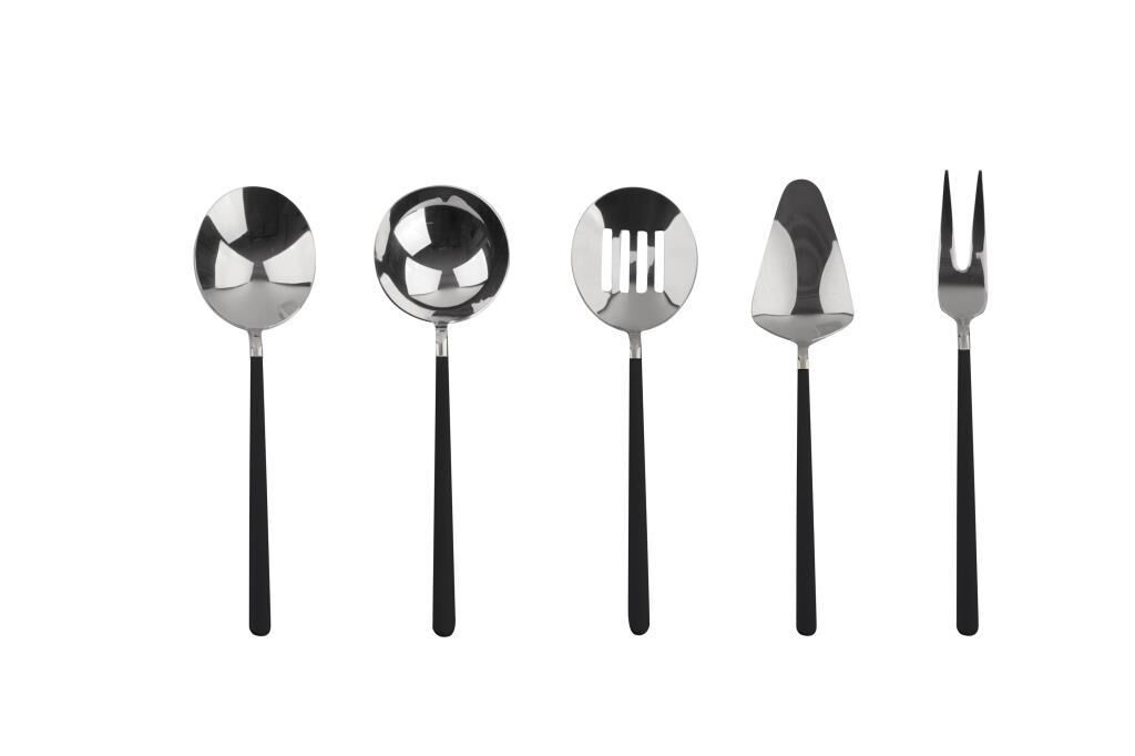 ALLEGRA BLACK GÜMÜŞ 5 PARÇA SOS SERVİS SETİ