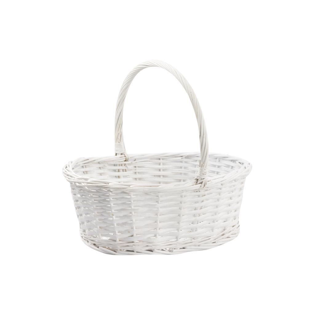 BEYAZ KULPLU SEPET 40CM