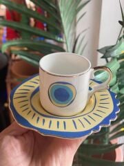 NAZAR BONCUKLU 6 KİŞİLİK TÜRK KAHVESİ FİNCANI