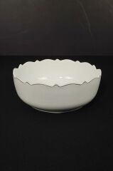 WAVE BEYAZ ALTIN YUVARLAK SUNUM TABAK/SALATA KASE 25CM