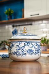 BLUE LİFE EMAYE DERİN TENCERE 20CM