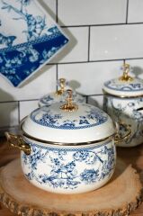 BLUE LİFE EMAYE DERİN TENCERE 20CM