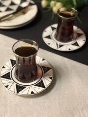 PİRAMİT DESEN 6 KİŞİLİK ÇAY SETİ