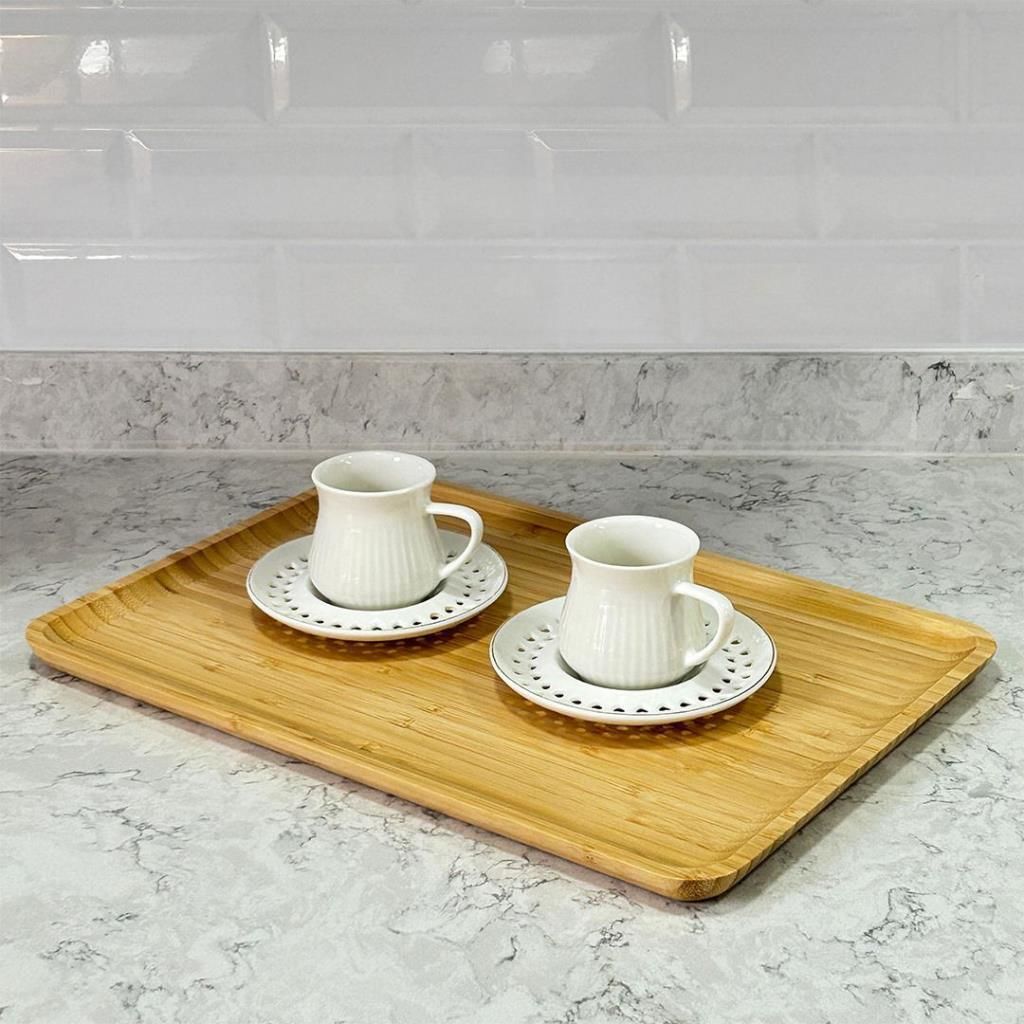 BAMBU DİKDÖRTGEN TEPSİ 36X24CM